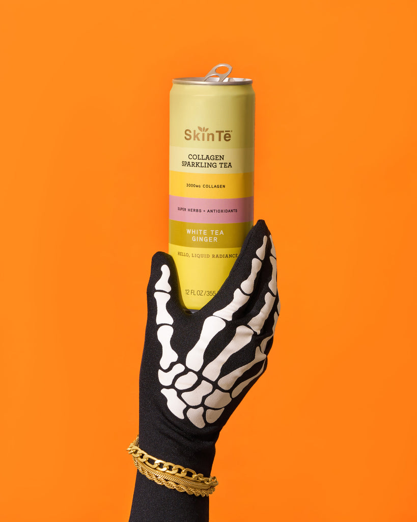 White Tea Ginger SkinTe with Skeleton Hand