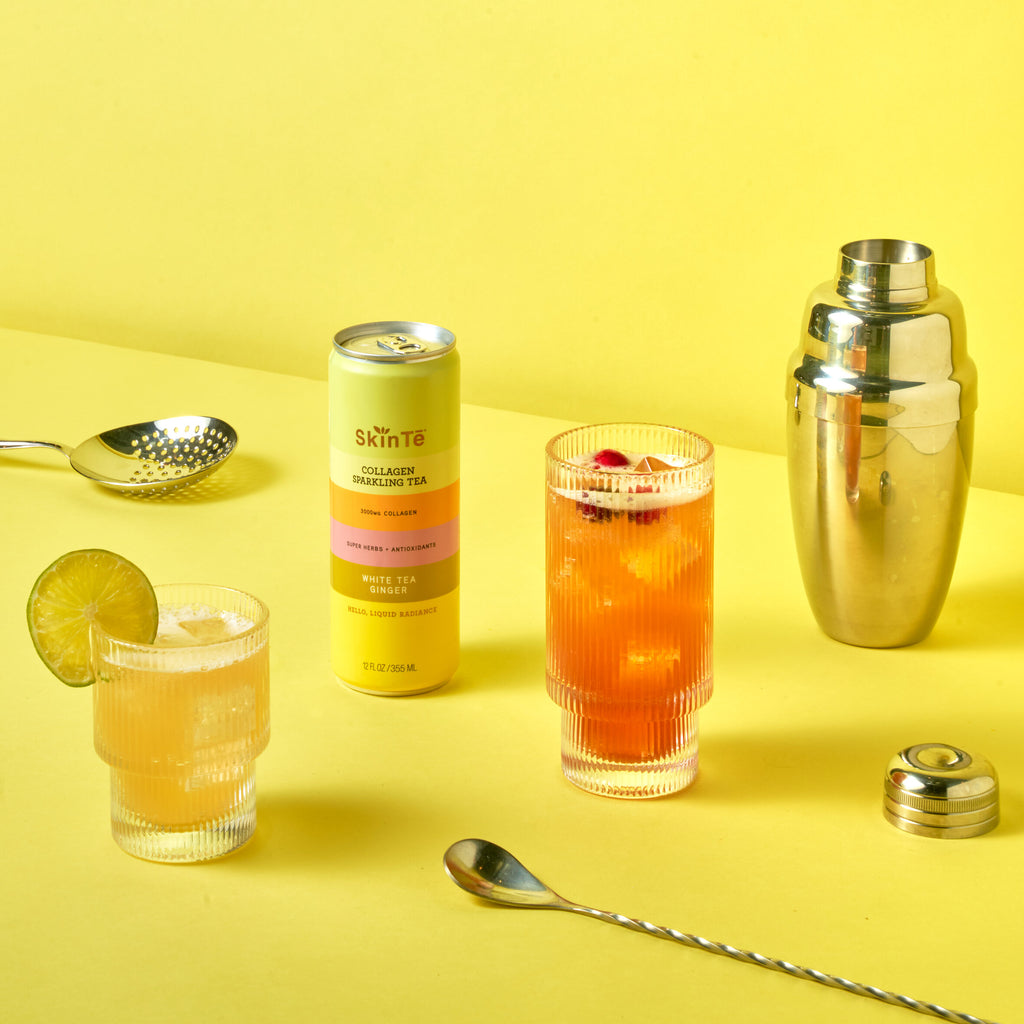 SkinTe Collagen Sparkling Tea Cocktails