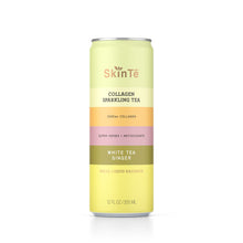 Load image into Gallery viewer, SkinTē White Tea Ginger 12-pack Collagen Sparkling Tea